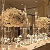 Decoração de festa estilo cristal claro candelabros peças centrais de casamento 8 braços suporte de vela acrílico para mesa 14164246573