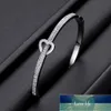 Luxury Rostfritt stål Armband Bangles med kristaller Kvinnlig hjärta för evigt Kärlek Märke Charm Armband för Kvinnor Berömda Smycken Fabrikspris Expert Design Kvalitet