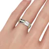 RedWood 585 14K 10K White Gold Moissanite Gemstone Ring Women 2.3mm Round Cut Wedding Band Female Jewelry For Engagement