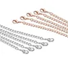 10st rostfritt stålkedja förlängare smycken med hummerklastor för halsband armband smycken gör leveranser