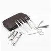 Hem Tool Tillbehör 12PCS Nail Tools Läderfodral för personlig manikyr Pedikyr Set Travel Grooming Kit med Retail Package