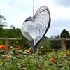 Decorative Object Figurines Stereo Rotary Wind Chime Spinner Beating Heart 3D Flowing Light Effect Decor Church Garden Porch Balco9215288