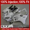 Corps de moulage par injection blanc noir pour HONDA CBR 600 F4 FS CC 600F4 600CC 1999-2000 Carrosserie 54No.2 100% Fit CBR600F4 CBR600 F4 99 00 CBR600FS 1999 2000 Kit de carénage OEM