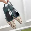 2022 Женские сандалии Slincback Sandals Pump Slincack Обувь представлена ​​в черной сетке с кристаллами сверкающие мотивы обратно пряжка закрытие размером 35-41