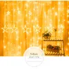 Stars de LED Christmas Curtain Curtain Lights String Net Home Festa Home Dec Deconto Partido Casa Jardim Decorações # 15 Y0720