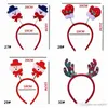 Cute Christmas Headband Santa Snowman Bear Deer Horn Adult Kid Head Clasp Christmas Gift Xmas Glow Toy Christmas Hair Accessories XVT1065