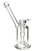 Vintage 9.5INCH PERC Glass Bong Hookah Rökpipor Oljebrännare med skål eller Banger kan sätta kundlogotypen