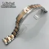 20mm Gül Altın 316L Katı Paslanmaz Çelik Watch Band Katlanır Toka Fit 40mm İzle Vaka Erkek Kayış
