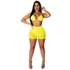 Femmes Sexy Bikini 2 pièces ensemble été plage maillot de bain maille paillettes soutien-gorge Shorts maillots de bain costumes discothèque fête vêtements