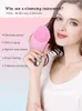 Electric Silicone Face Clean Brush Waterproof Facial Acne Cleansing Beauty Device USB Rechargeable High Frequency Sonic Skin Pore Cleaner and Massage Brushed Tool