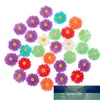 Fiori decorativi Ghirlande 30pcs Mix Resina Girasole Fiore artificiale 1.3cm Testa Decorazione di nozze Corona fai da te Scrapbooking Craft Falso