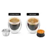 Recafimil återanvändbara kaffekapslar Refillerbara rostfria stålkoppfilter för delta q maker pod 211008