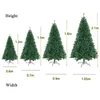 Artificial Green Christmas Tree 210cm with 800 Pine Branches Flame-retardant PVC Material Fir Tree Metal Christmas Tree Tripod 211104