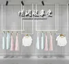 Crochets Rails dorés magasin de vêtements présentoir plancher Double cintre boutique pour femmes étagère d'armoire haute