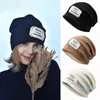 Beanies WOMAN ACCESSORI Beanie Women's Hat Ladies Cap For Female Hedging Hood Labeled Kpop Cotton Soft Warmth Skullcap Solid ZZM029