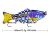 Nuovo arrivo 8 colori 10cm 15.61g Bass Fishing Lure Topwater Esche da pesca Multi snodato Swimbait Realistico Esca dura Trota Pesce persico