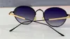 Neue Modedesign Sonnenbrille 0009s Retro Round K Gold Rahmen Trend Avantgarde-Schutz Eyewear UV 400 Top-Qualität mit BO2250