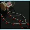 Diademas Jewelryarrival Estilo de verano Dulce Amor Corazones Borla Cadena Pieza de cabeza Banda Bohemia Joyería para el cabello para mujeres Entrega de gotas 2021 Olir