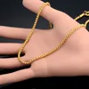 Curb Catene cubane Collana per uomini Donne Gioielli raffinati di lusso CHIKER 4MM 18K Gold Link Chain Party Gift Africa9743471