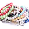 Femmes breloques bouton pression Bracelet perles acryliques main brin Bracelets bijoux fit bricolage 18 MM gingembre boutons pression Bracelet élastique