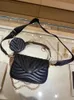2023 Multi Pochette аксессуары 3 куски набор для плеча женская мода кожаная сумочка женская цепная цепная сеть мешко