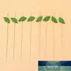 Forks 100pcs Disposable Fruit Picks Bamboo Cake Cocktail Sticks Party Supplies Favors For Home Bar (Pointed Leaf 12cm)1 Factory price expert design Quality Latest