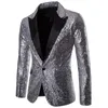 Men's Suits  Blazers Mens Suit Jacket Performance Sequin Gold Stage Wine Party Dress Host Social Top 2021 Spring Clothes245A