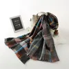 70*200cm New Winter Scarf Korean Double-sided Grid Plaid Scarves In Autumn and Women's Shawls Keep Warm