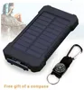 20000 mAh Solar Power Bank Wodoodporny wstrząs z kompasem przenośna bateria zewnętrzna zasilania słonecznego do telefonu komórkowego awaryjna US2844973