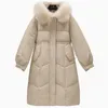 Aelegantmis Hiver Lâche Surdimensionné Femmes Manteau De Fourrure À Capuche Long Épaissir Chaud Rembourré Pardessus Dames Casual Parkas Outwear 210607