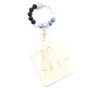 17 Colors Fashion PU Leather Bracelet Wallet Keychain Tassels Bangle Key Ring Holder Card Bag Silicone Beaded Wristlet Handbag ID Purse Credit Pocket for Women