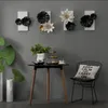 Black lotus leaf ceramic decoration Decorative Objects three-dimensional home space living room dining room background wall-decoration Pendant