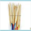 Aessories & Tools Hair Productssizes Circular Bamboo Knitting Needles Set With Colored Tube 2.0Mm-10.0Mm 80Cm1