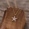 Подвесные ожерелья Золотая Звездная Колье мода Женская Луна Солнце ювелирные украшения дамы простые пентаграммы подарок