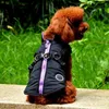 Pet Printed Cold Weather Coat Small Dog Vest Harness valp vinter 2 i 1 varm outfit plagg jacka 211007