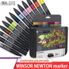 WINSOR NEWTON Promarker 6/12/24/48/96 couleurs ensemble Twin/Double pointe à base d'alcool stylos marqueurs Design Pro marqueur pour artistes 210226