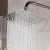 8/10/12 inch Round Square Stainless Steel Ultra-thin Showerhead Bath Rainfall Shower Head Chrome Finish Rain Shower for Bathroom 210724