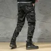 Ly Designer Mode Hommes Jeans Militaire Camouflage Large Jambe Pantalon Grande Poche Casual Cargo Pantalon Streetwear Hip Hop Joggers