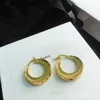 Titanium steel 18K gold plated ear Knot ear studs shiny nonfading simple exaggerated Anti allergy woman men earrings4545785