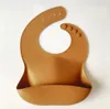 18 Färger Baby Silikon Matning Bib tecknad Vattentät Matkvalitet Nyfödd Förkläde Justerbar Ins Saliv Handduk Bibs Burp Cloths