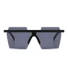 Designer de luxe hommes lunettes de soleil pour femmes hommes unisexe mode sans monture carré une pièce soleil UV40 lunettes JC8230 avec étui