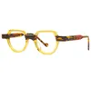 Mannen Optische Brilmontuur Merk Designer Mannen Vrouwen Brilmonturen Vintage Kleine Bijziendheid Bril Handgemaakte Mode Brillen wi314c