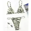 Seksi zebra bikini kadın mayo kadın mayo kadın mini tanga bikini set yaz beachwear mayo için yüzme 210702