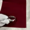 4mm 5 mm Designer Titanium Silver Love Pierścień Mężczyźni i kobiety Rose Gold Pierścień Miłośnicy Luksusowe pierścienie pary na prezent z aksamitnym BA5672989