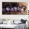 Современное животное настенное искусство Фотографии для гостиной домашнего декора Холст рисуют три бегущие лошади старинные художественные картины без рамки