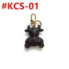 2021 KeyChain Key Chain Keychains Buckle Lovers Car Handgjorda läder Män Kvinnor Väska Pendant Tillbehör 4 Färg med ruta #KCS-01