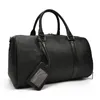 Duffel Bags Мужская кожаная сумка для путешествий Личи напечатанная ретро сумочка с большой емкостью одного плеча наклонного ремешка