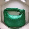 Bolsas de noche GLMAHUA Moda Bolso tejido hecho a mano Verde Verano Hombro Lady Crossbody Hobo PU Mango anudado Bolso casual