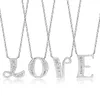 Wife's romantic travel same sier plated DIY your name my surname 26 English alphabet female Necklace235P