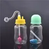 1st Acrylic Plastic Water Bongs Hookah Pocket Plastic Oil Burner Bong Unbreakable Mini Recycler Bongs With Hose1062113